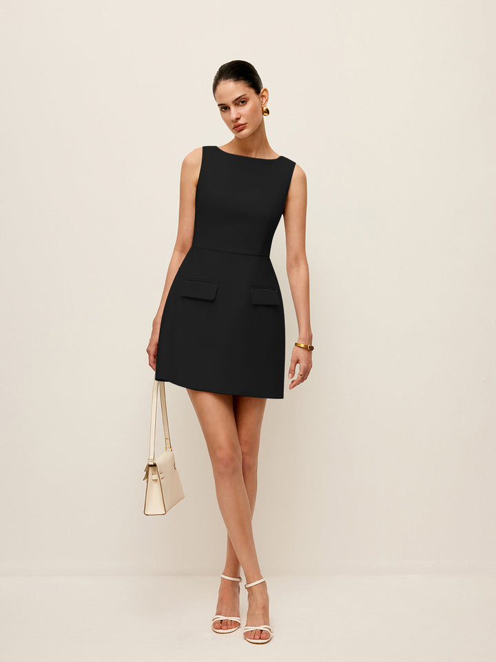 Ärmelloses Kleid mit Taschen detail