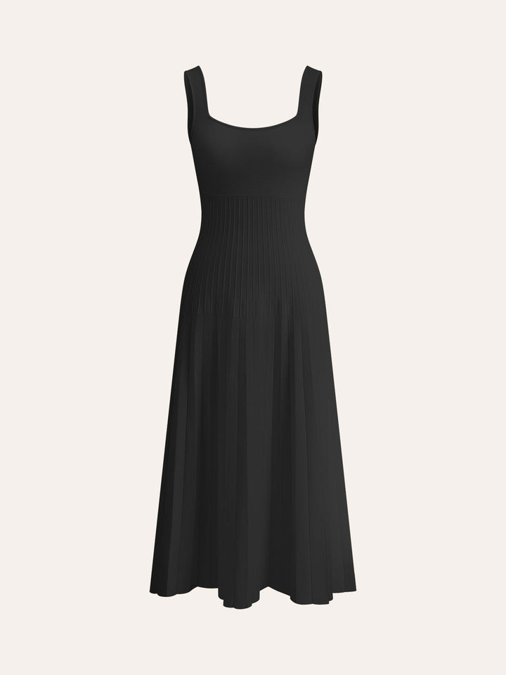 Strickkleid mit quadratischem Ausschnitt