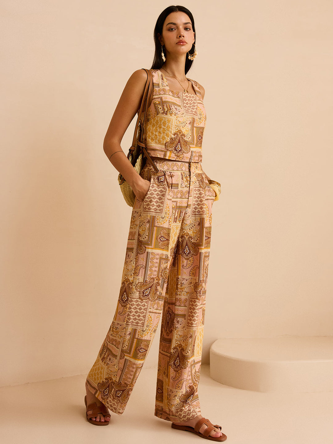 Ethnic Print Pants Set