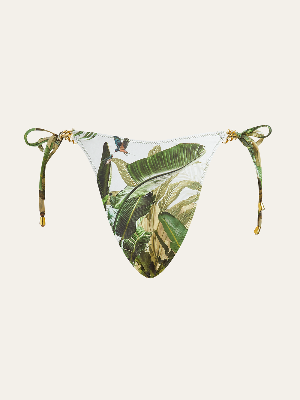 Bikinihose mit Print und seitlicher Schnürung