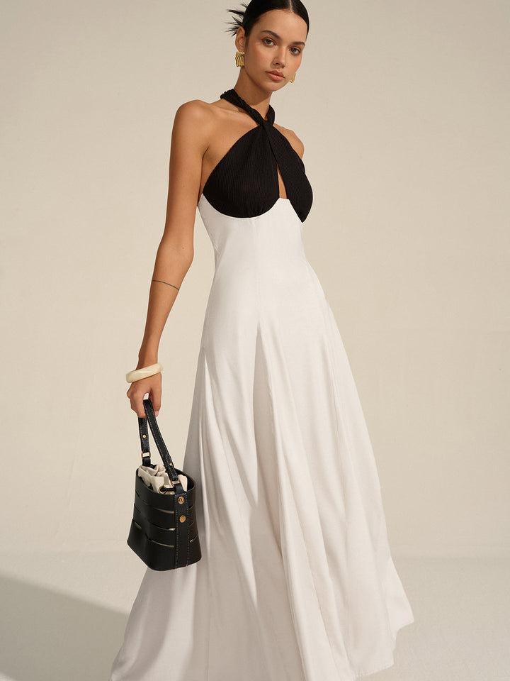 Maxikleid mit Neck-Cut-Out