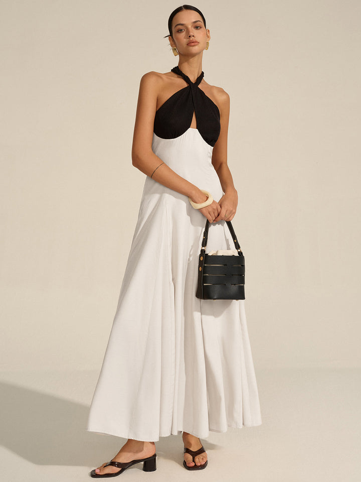 Maxikleid mit Neck-Cut-Out