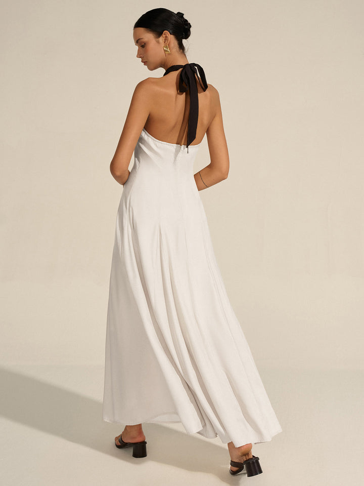 Maxikleid mit Neck-Cut-Out