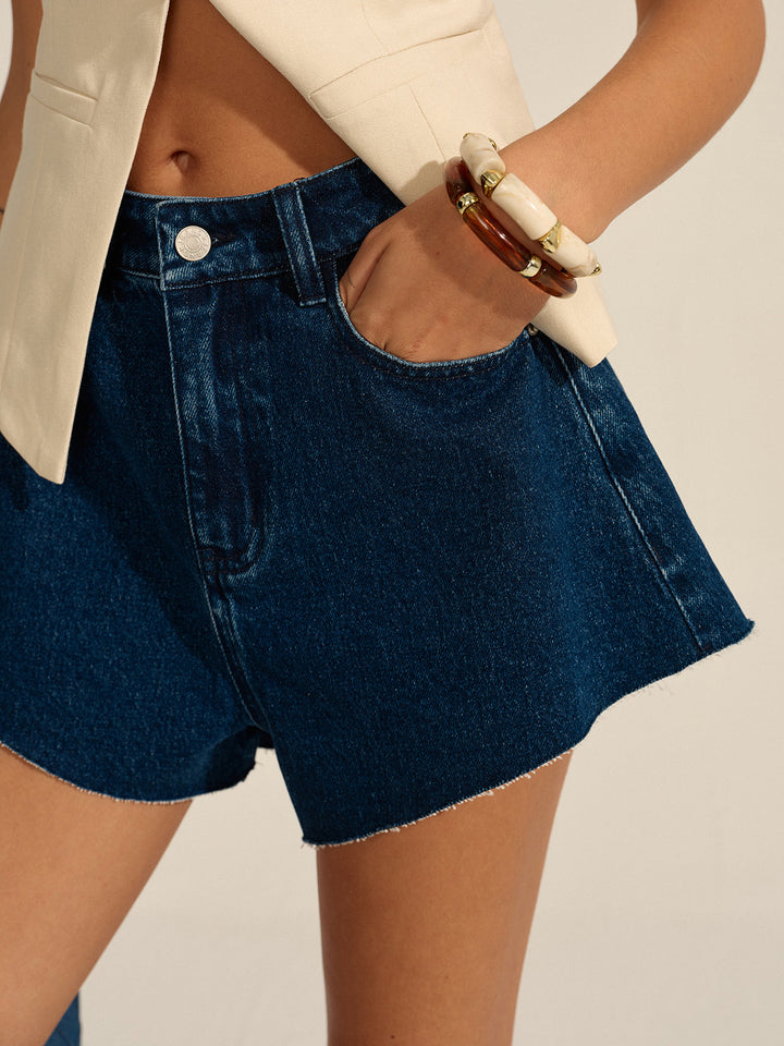 High-Waisted Denim Shorts