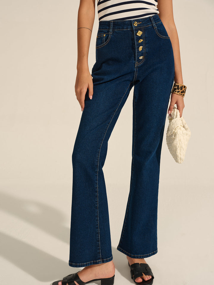 Denim Metal Deko Schlaghosen