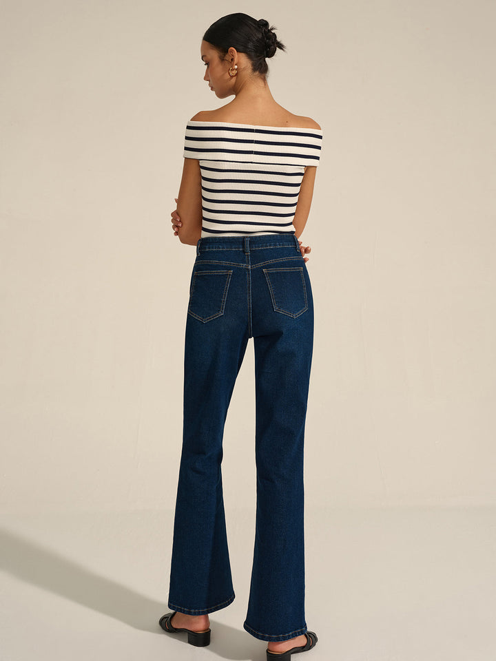 Denim Metal Deko Schlaghosen