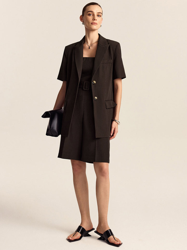 Oversized Blazer mit kurzen Ärmeln