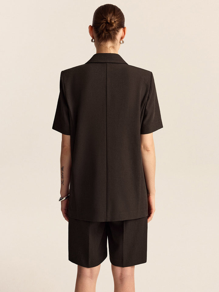 Oversized Blazer mit kurzen Ärmeln