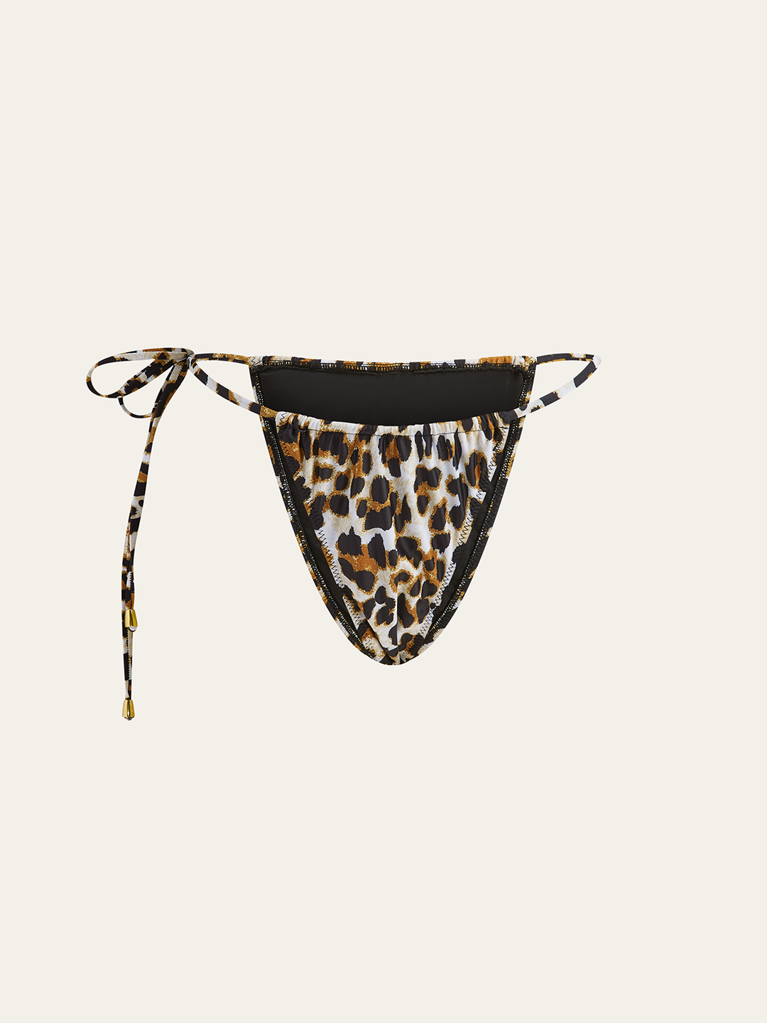 Leopardenmuster-Bikinihose mit Schnürung an der Seite