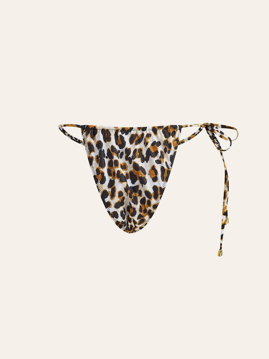 Leopardenmuster-Bikinihose mit Schnürung an der Seite