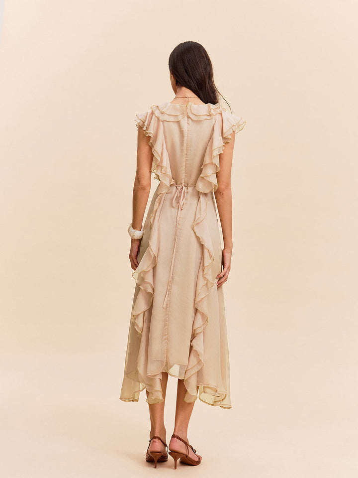 Kleid mit Rüschenbesatz