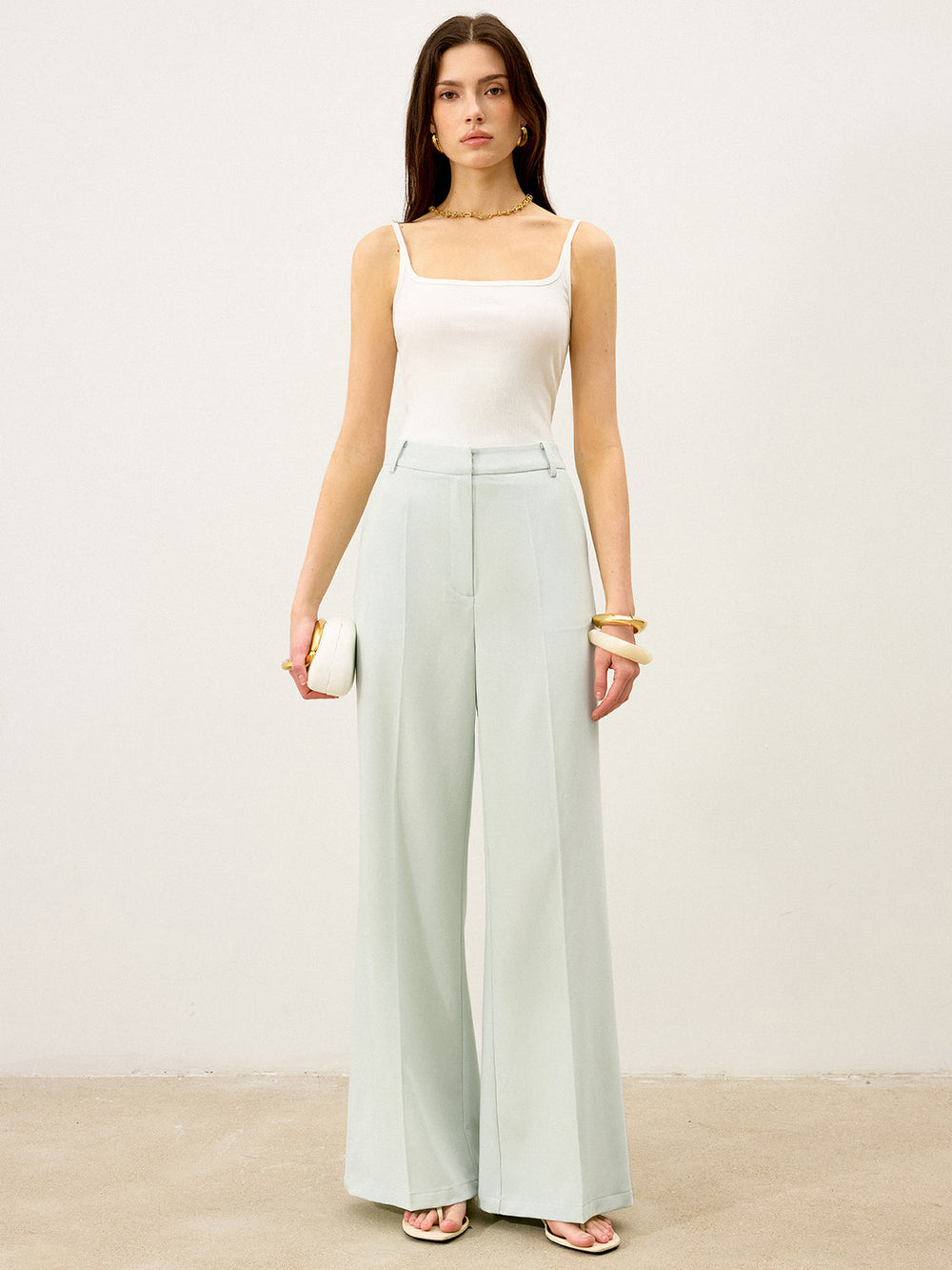 High-Waisted Wide-Leg Pants