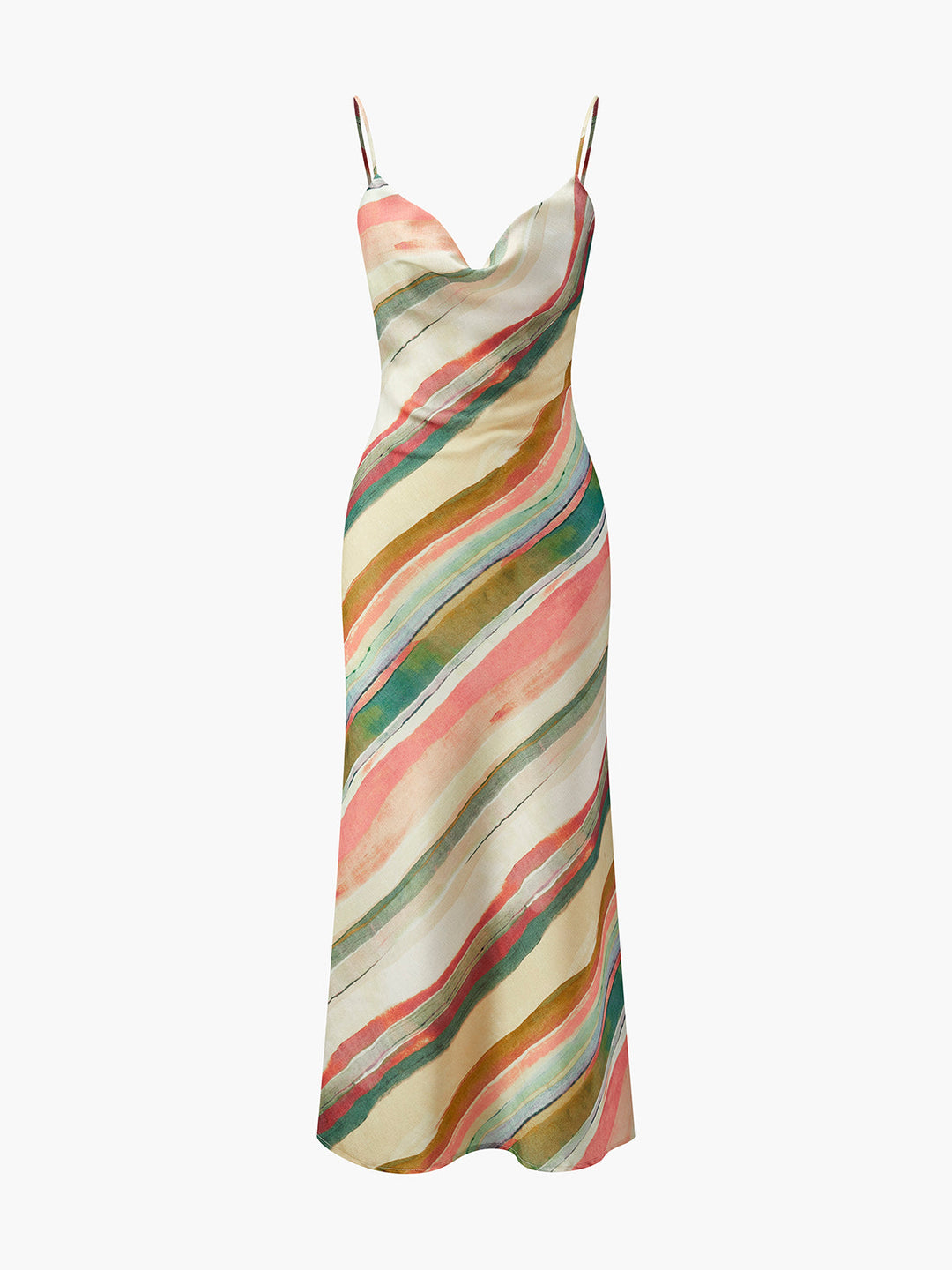 Aquarell-gestreiftes Wickelkleid