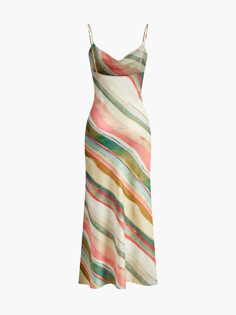 Aquarell-gestreiftes Wickelkleid