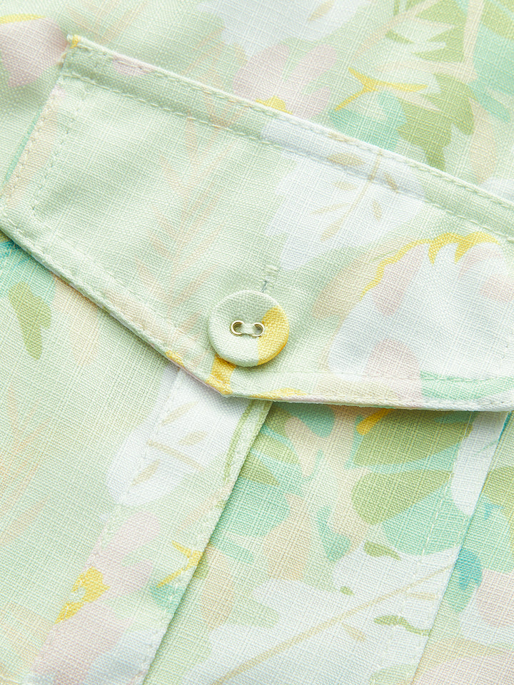 Taschen-Gürtel Blumenmuster Jumpsuits