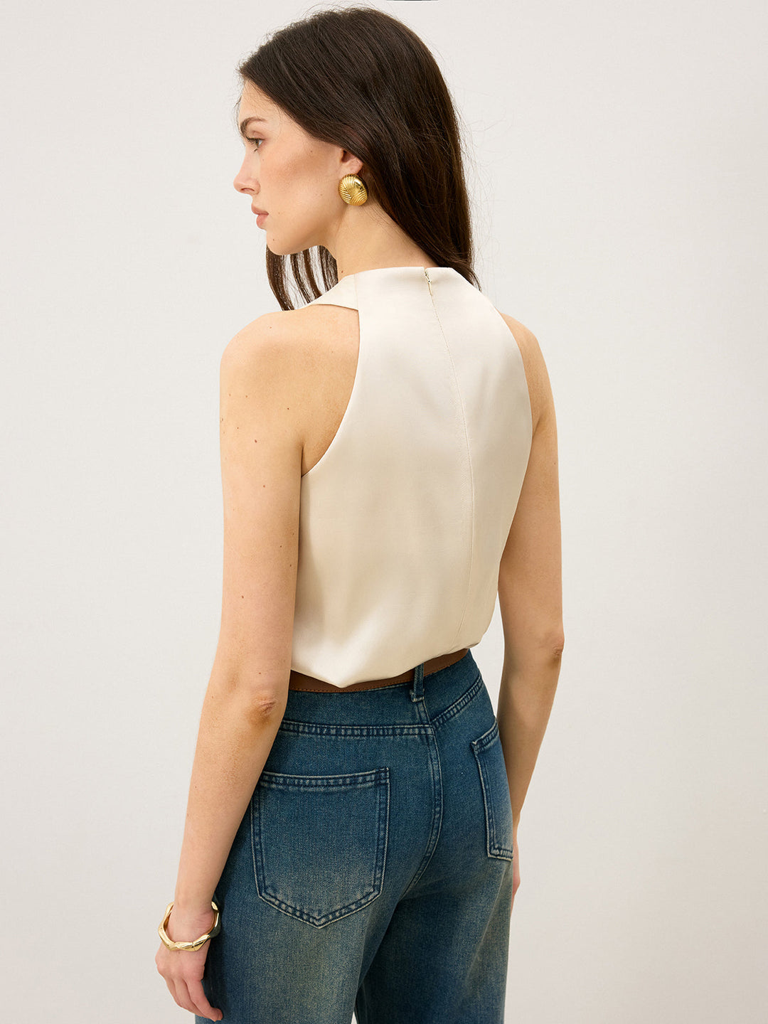 Satin-Draping-Detail-Trägertop