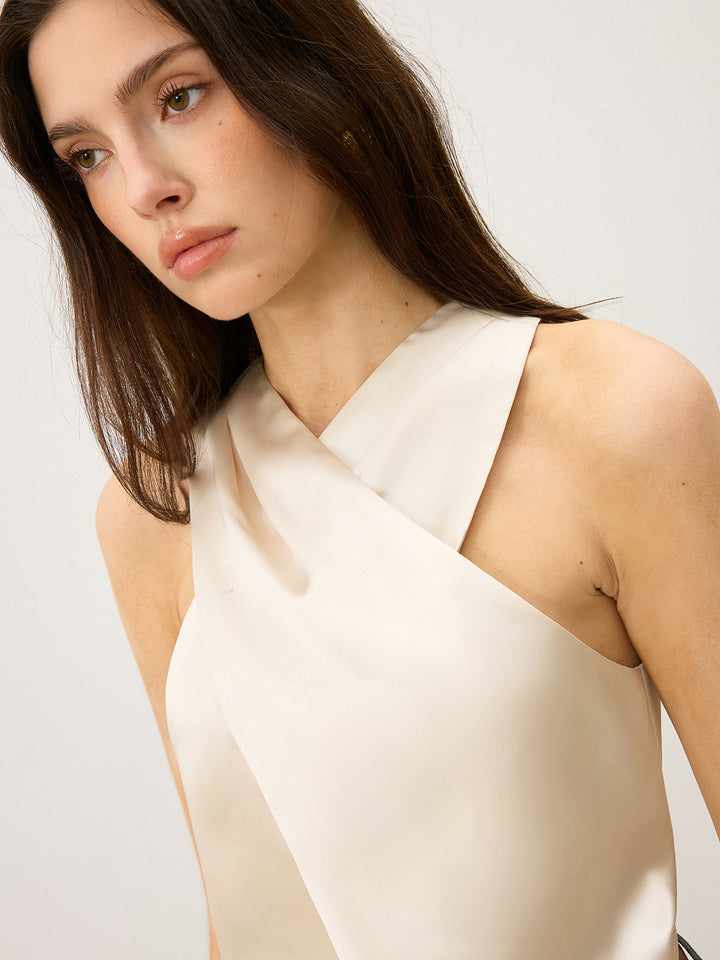 Satin-Draping-Detail-Trägertop