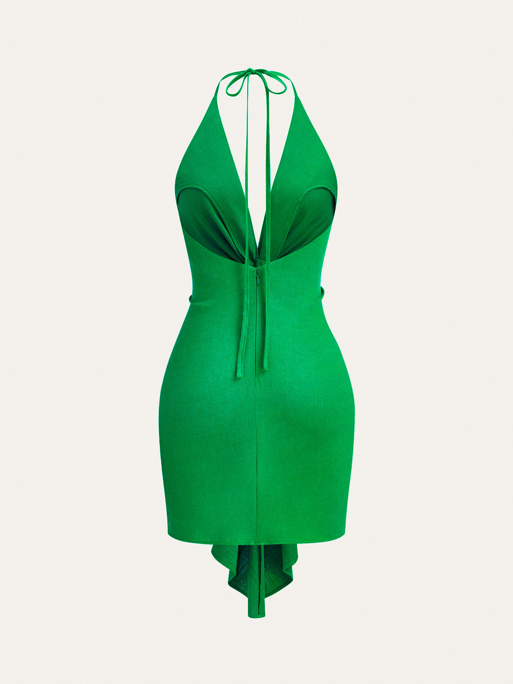 Kleid mit Halter-Ausschnitt und Knoten
