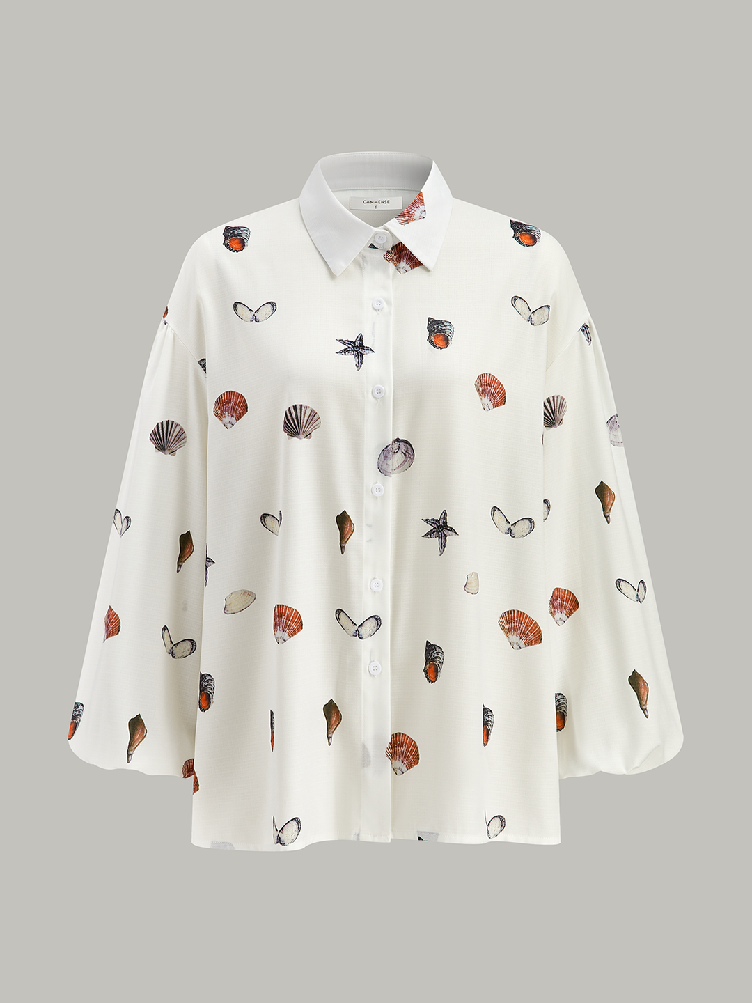 Gürtel-Romper mit Muschelprint
