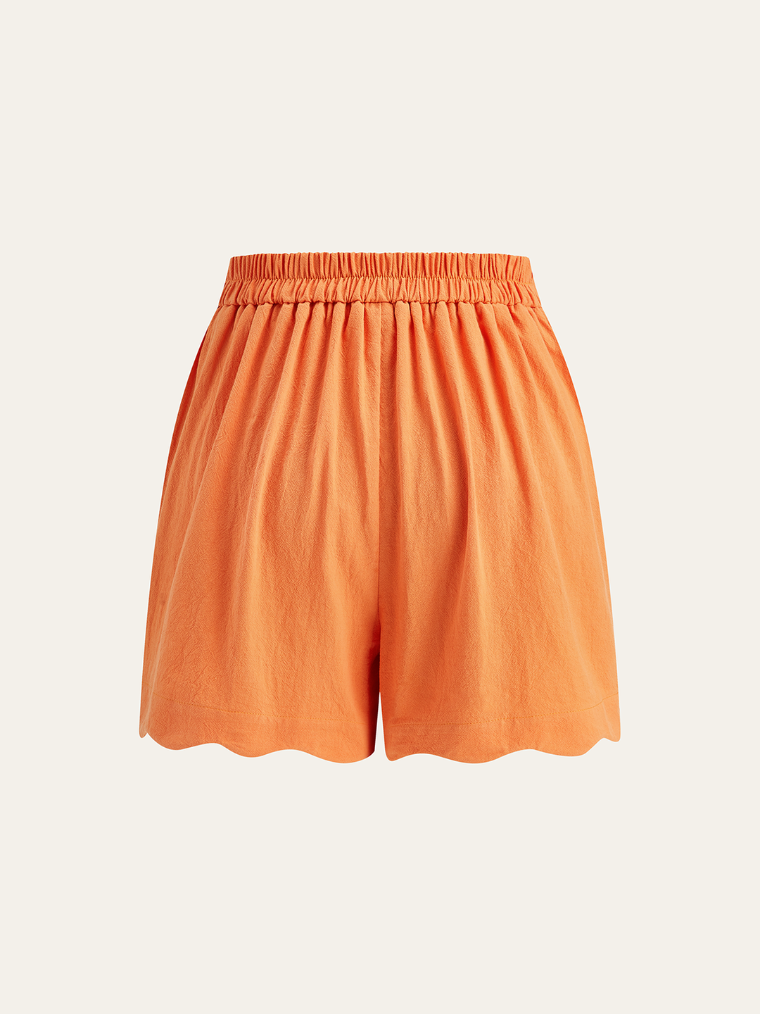 Scallop-Saum-Camisole-Oberteil-und-Shorts-Set
