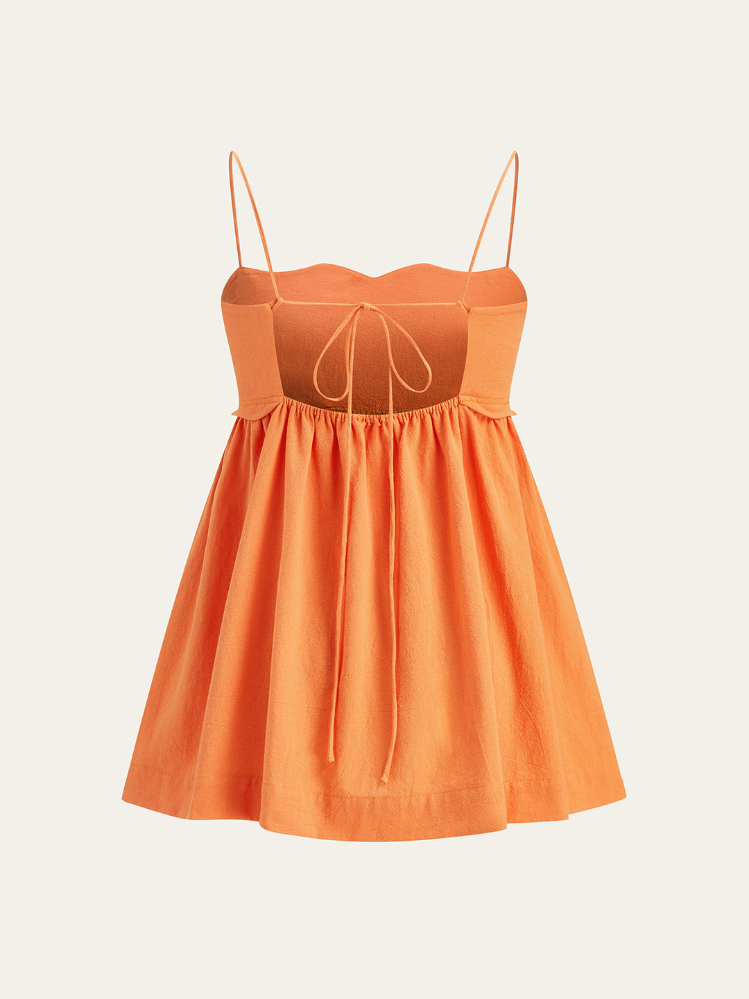 Scallop-Saum-Camisole-Oberteil-und-Shorts-Set