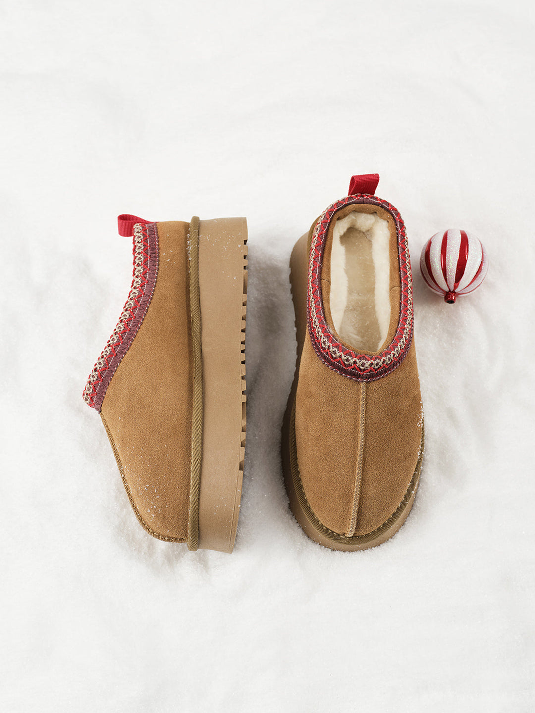 Integrierte Pelz-Schneestiefel