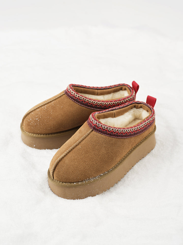 Integrierte Pelz-Schneestiefel