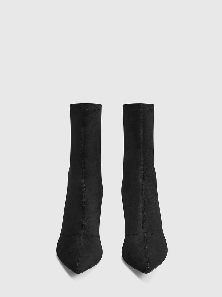Slingback-Stiefelabsatz aus Wildleder für Knöchelhohe Stiefel