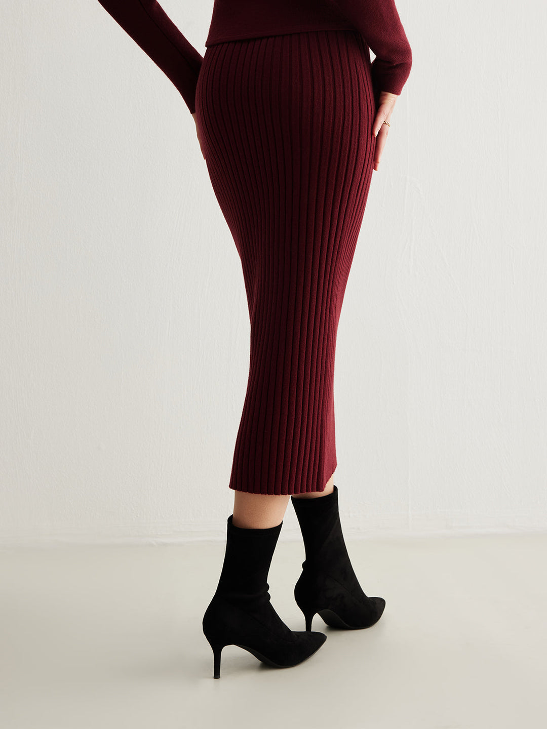 Slingback-Stiefelabsatz aus Wildleder für Knöchelhohe Stiefel