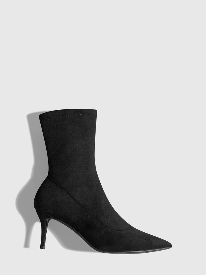 Slingback-Stiefelabsatz aus Wildleder für Knöchelhohe Stiefel