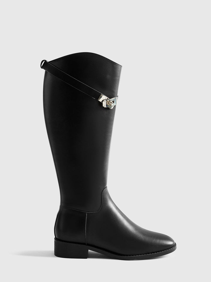 Gürtel-Kniehohe Ritterstiefel