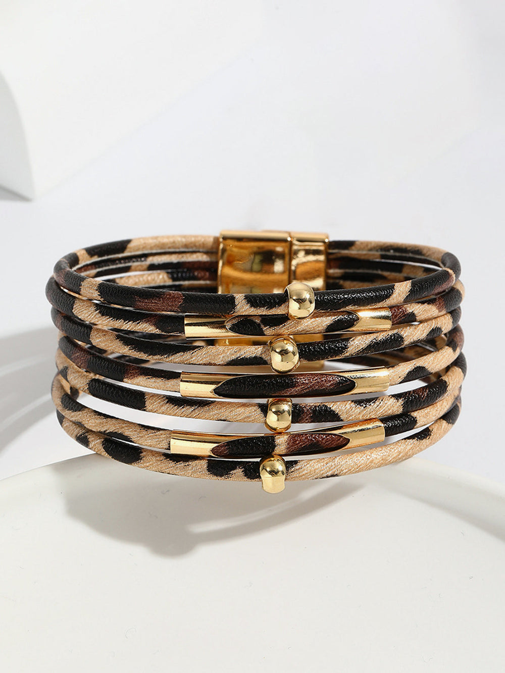 Leopardenmuster Magnetverschluss Armband