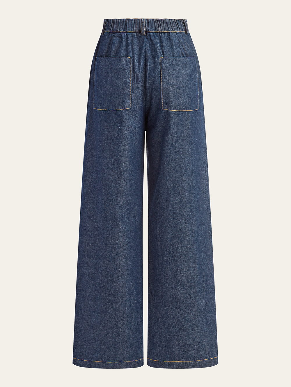 High-Waisted Wide-Leg Denim Pants auf Deutsch