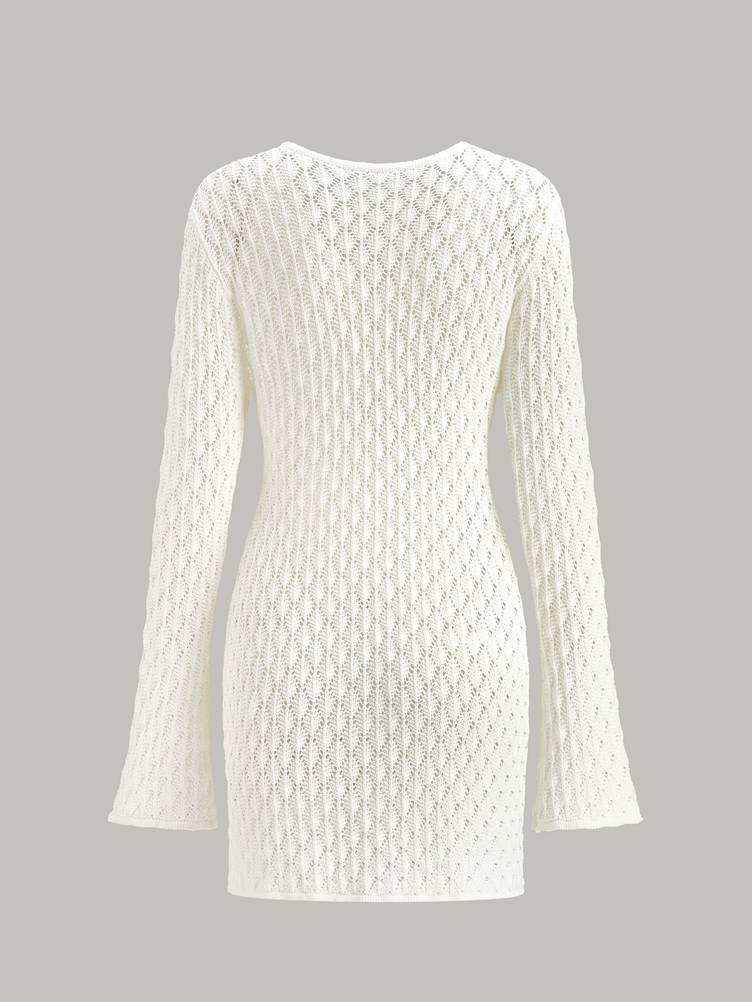 Sheer Knit Pulloverkleid mit Cut-Out-Detail