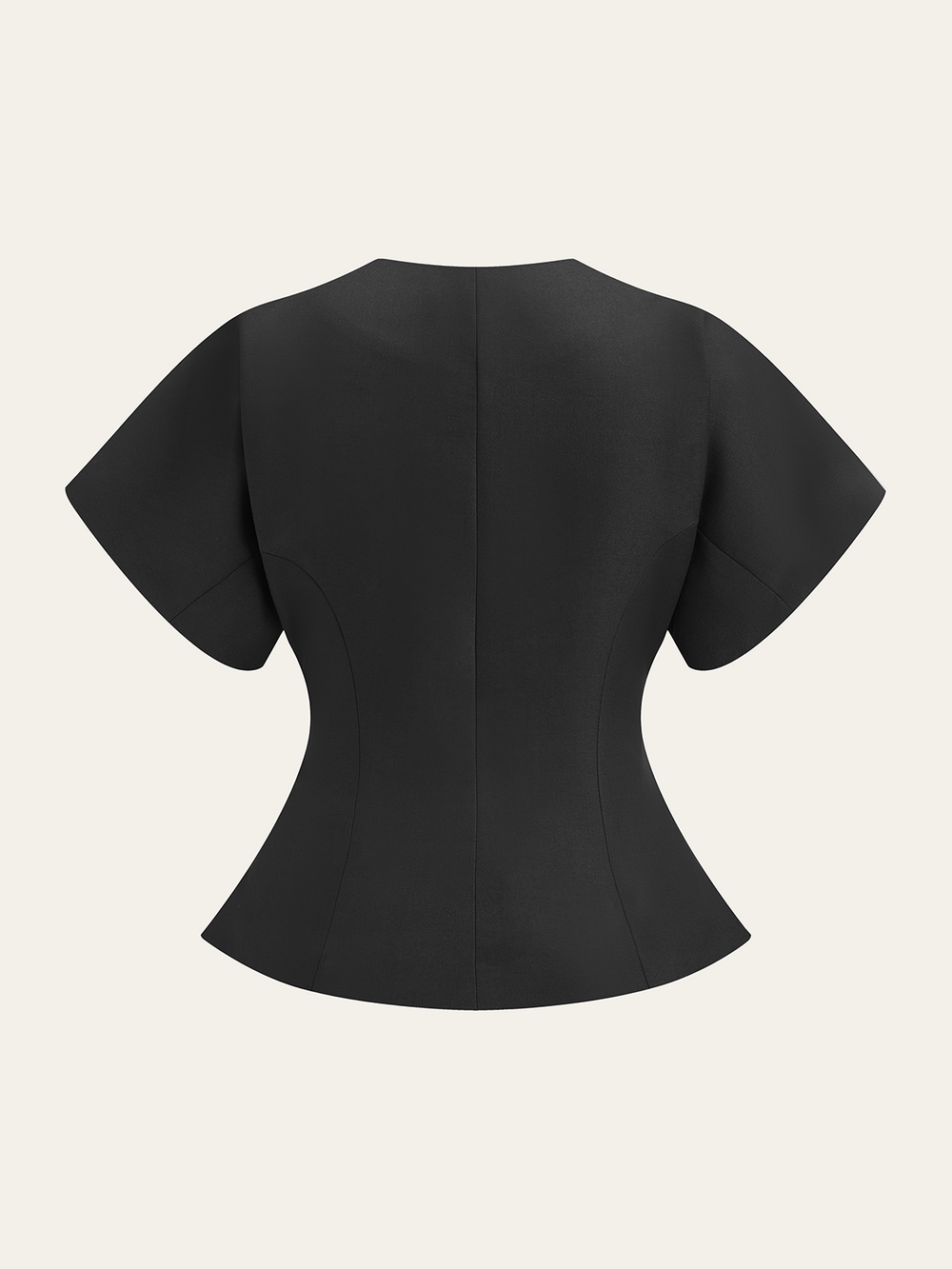 V-Ausschnitt-Peplum-Oberteil
