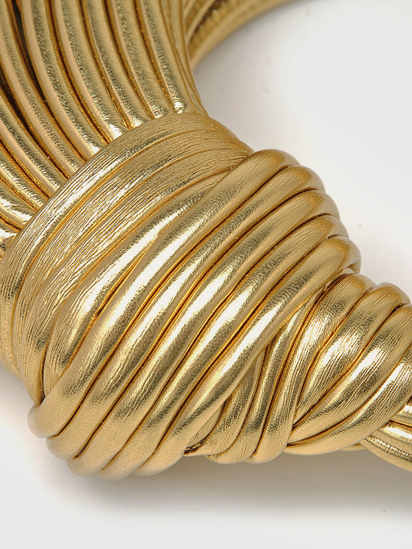 Goldene gedrehte Hoop-Tasche