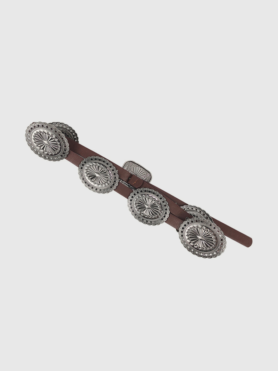 Vintage Concho Schnallen Ledergürtel