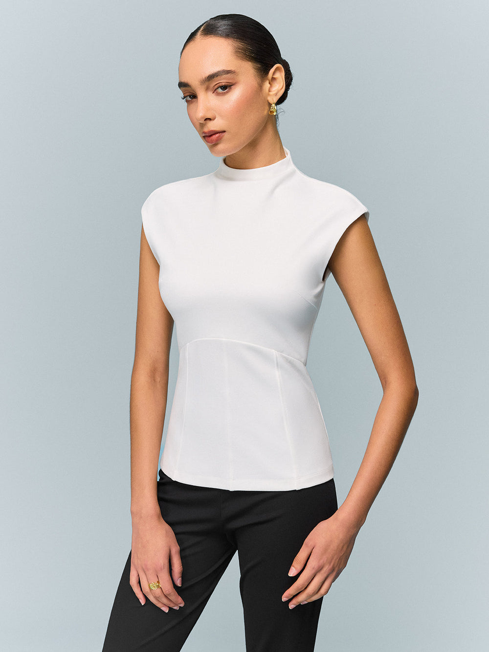 Mock-Neck-Korsett-Top