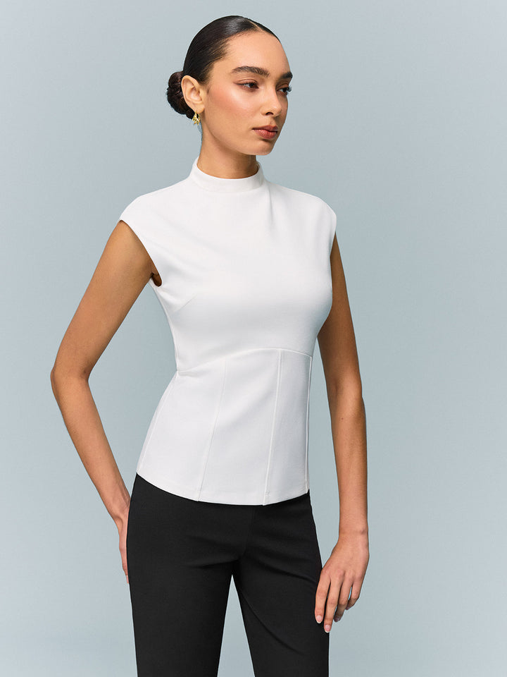 Mock-Neck-Korsett-Top