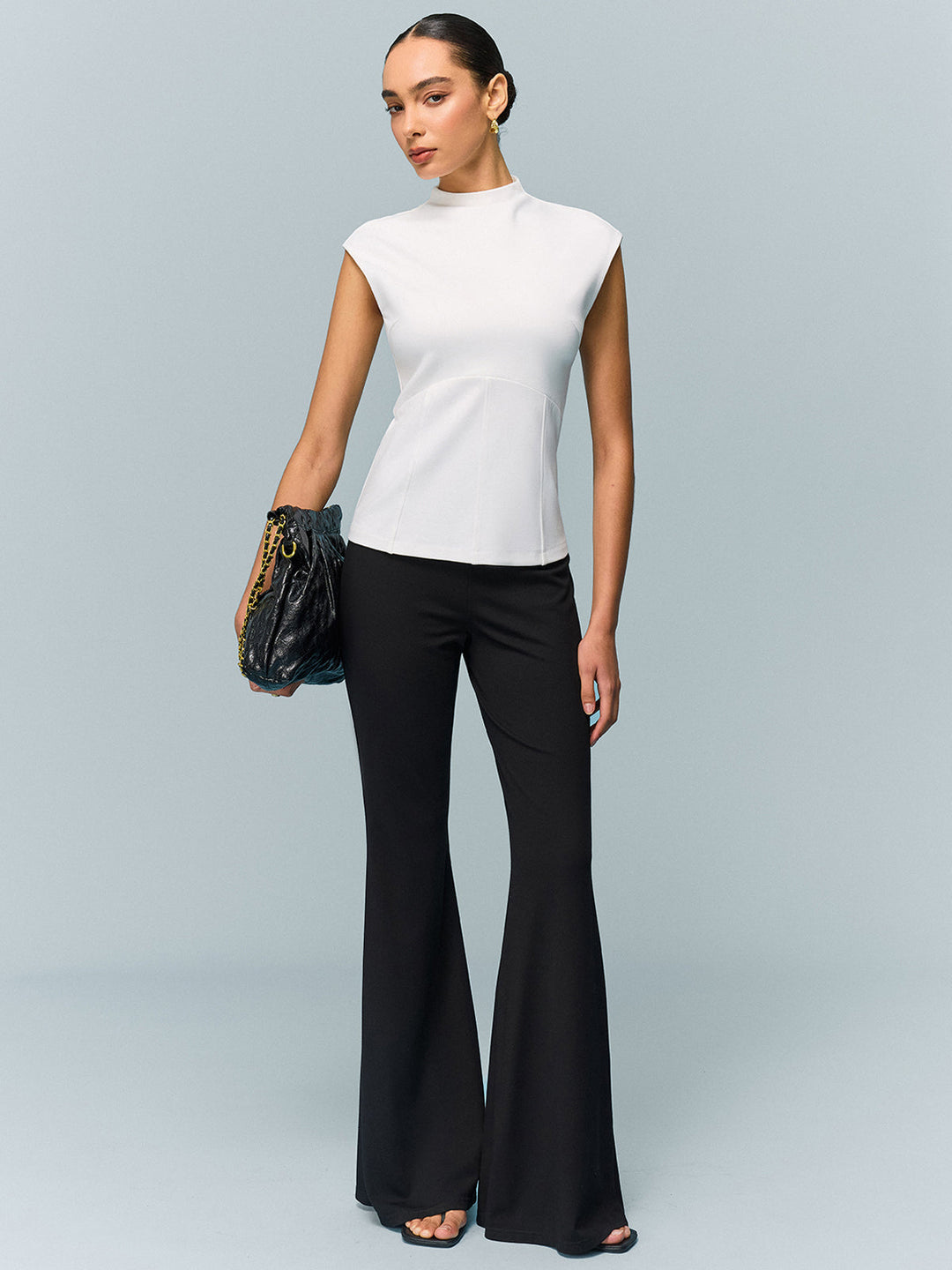 Mock-Neck-Korsett-Top
