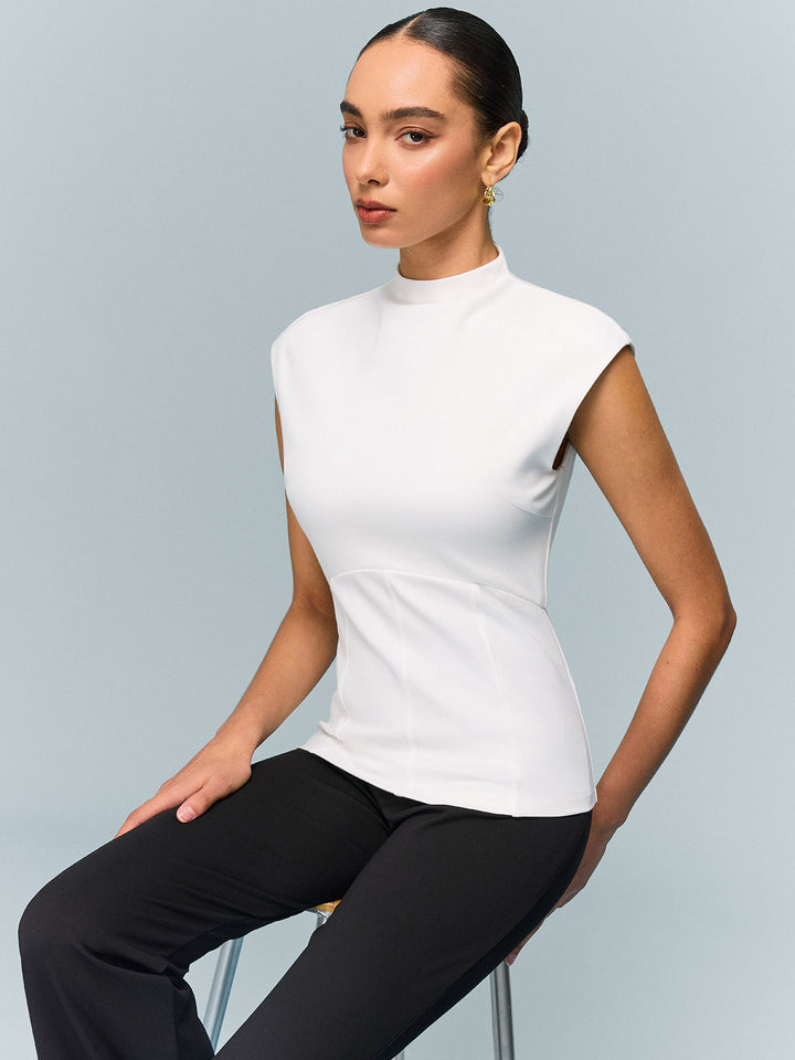 Mock-Neck-Korsett-Top