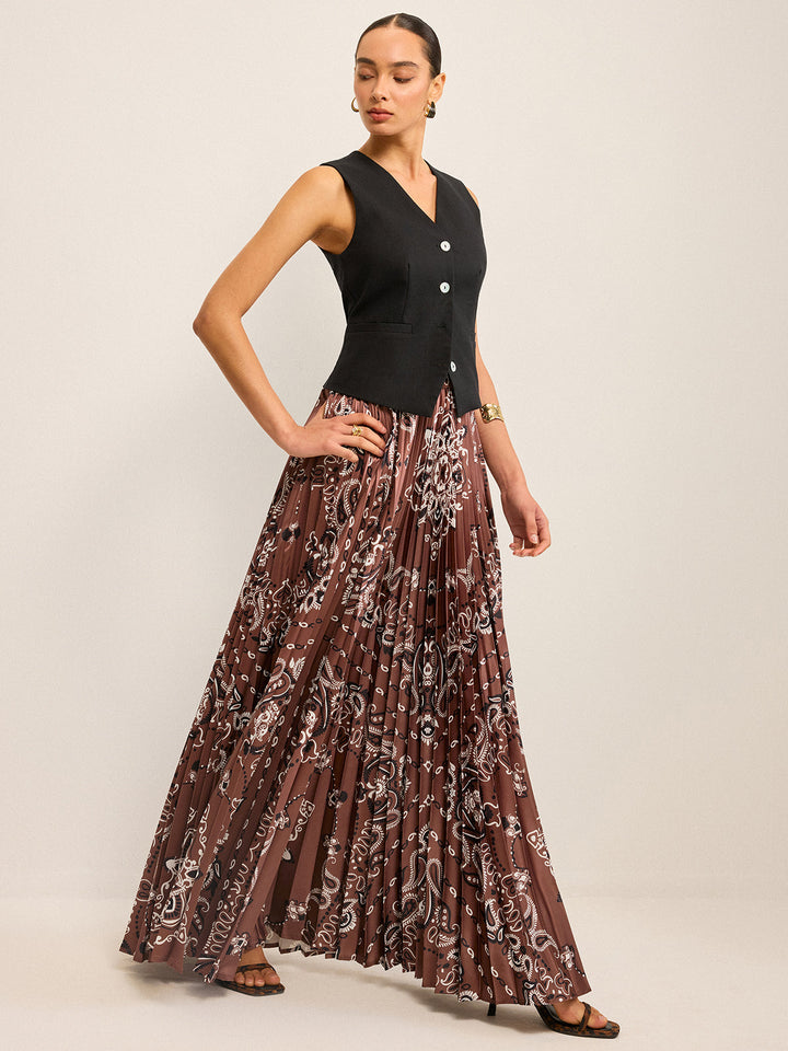 Boho Falten Maxirock