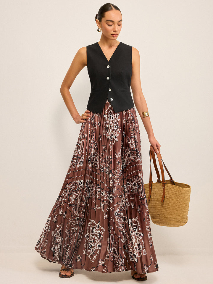 Boho Falten Maxirock