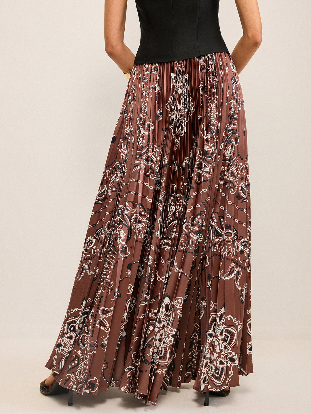 Boho Falten Maxirock