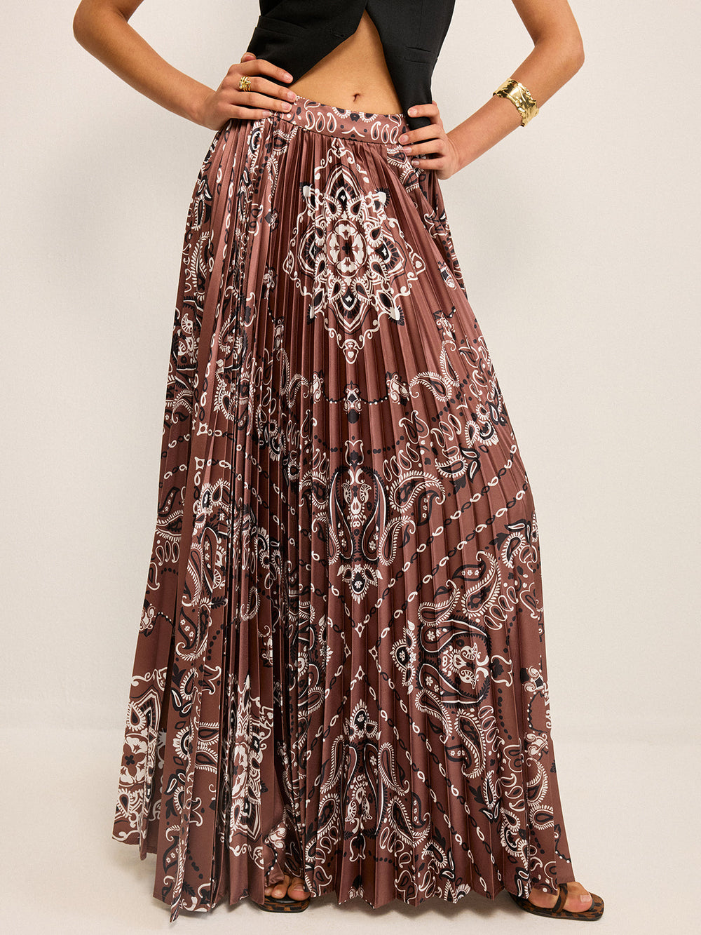 Boho Falten Maxirock