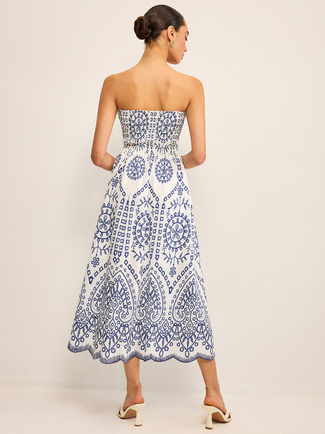 Ärmelloses Boho Maxikleid