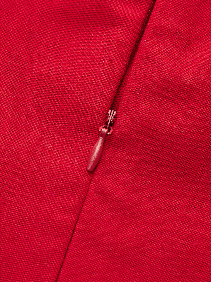 Shirt-Kragen Kleid mit Gürtel und Falten