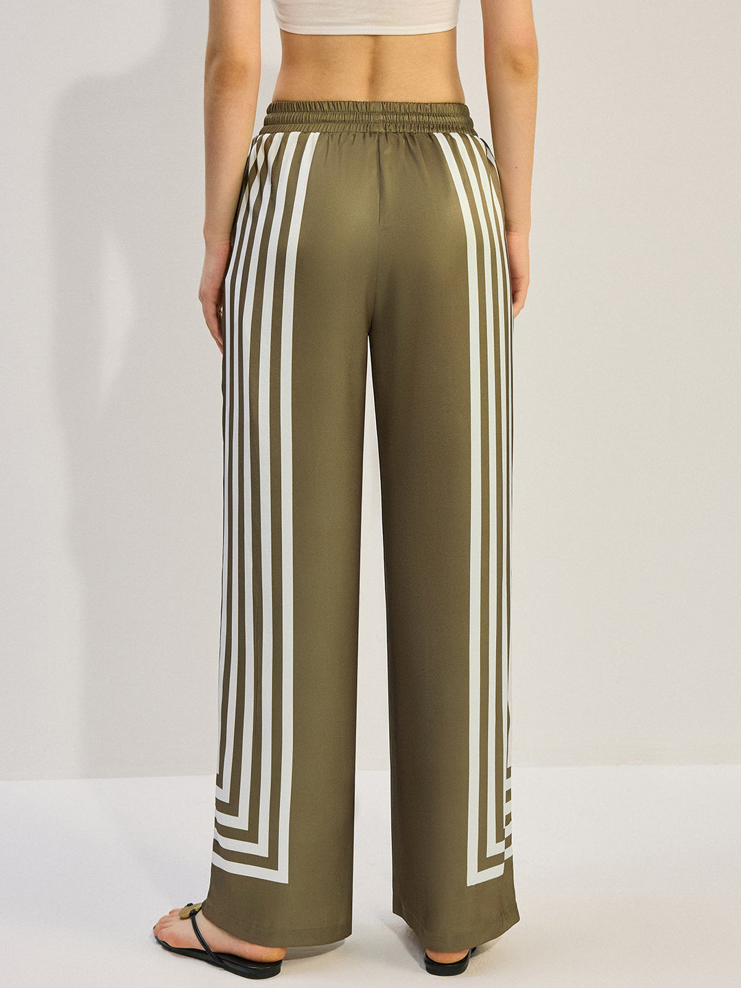 Gestreifte Satinhose