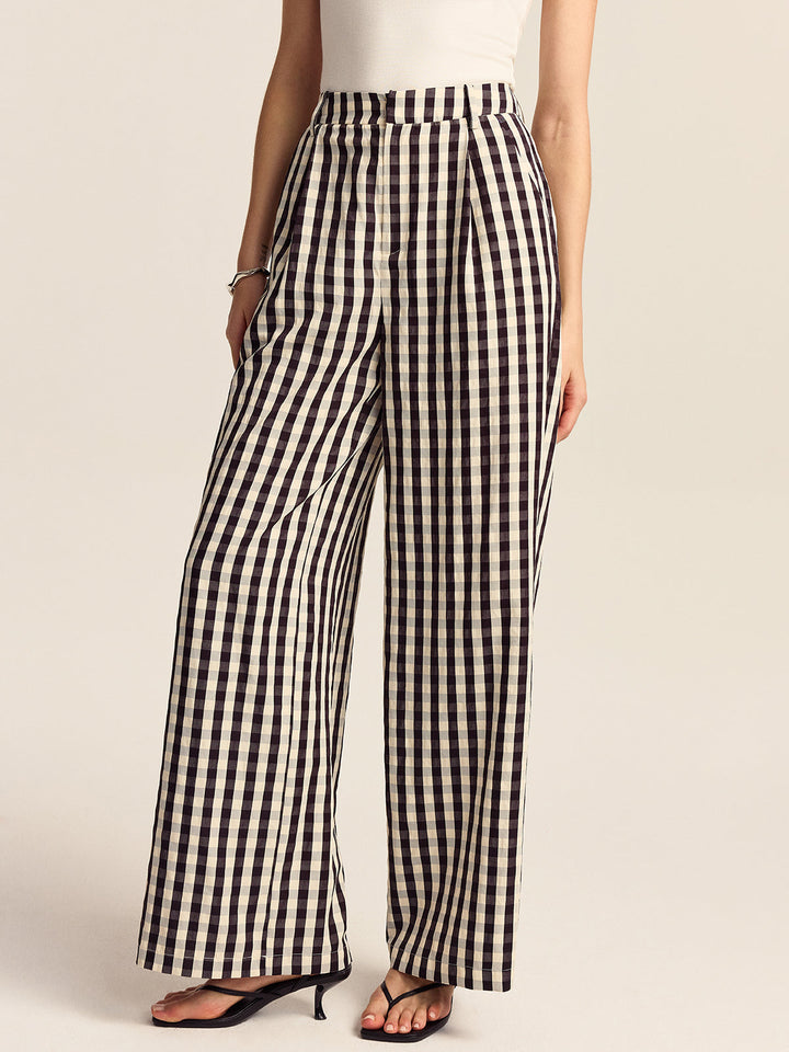 Gingham Marlenehose