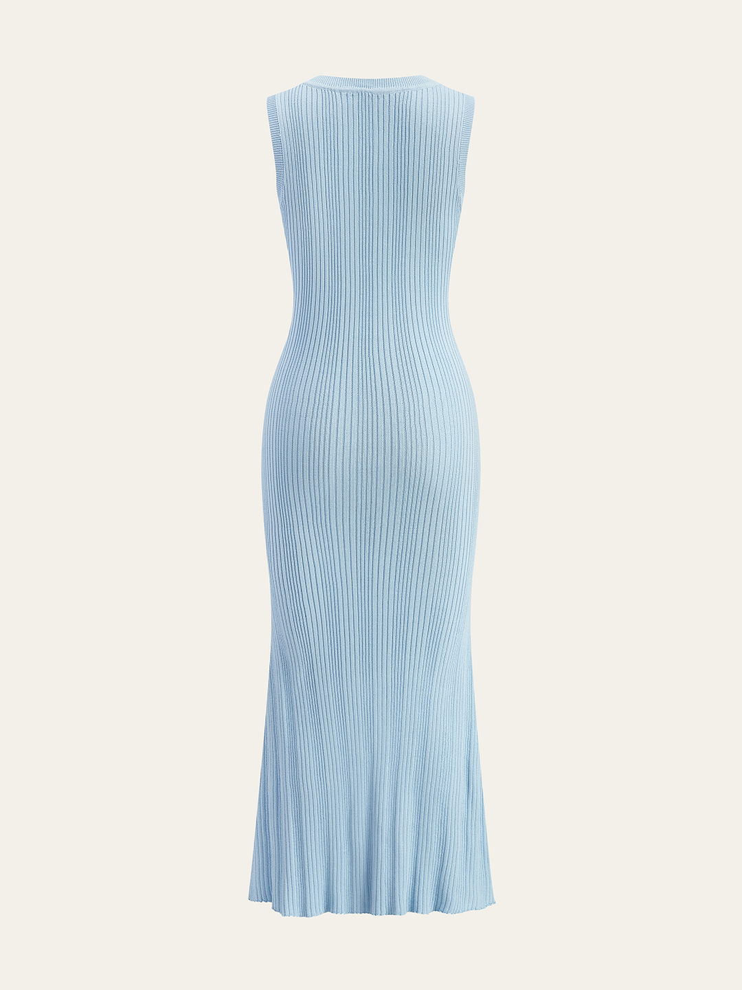Ärmelloses Maxikleid aus Strick mit Knopfleiste vorne